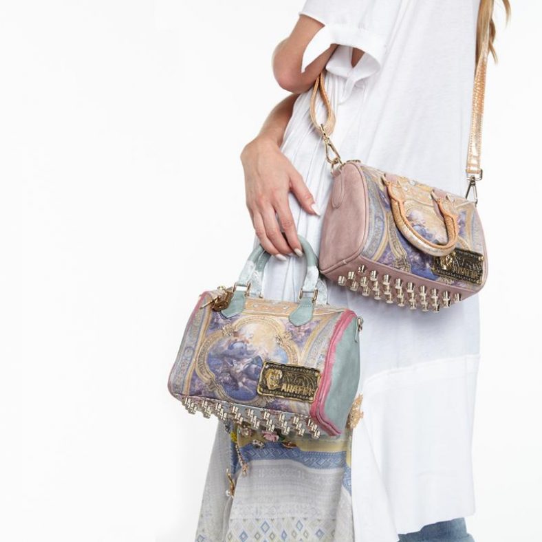 hsn handbags: Aratta Pink Renaissance Handbag