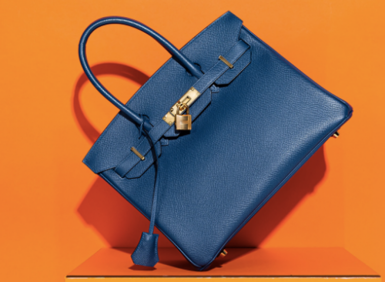 hermes blue handbag